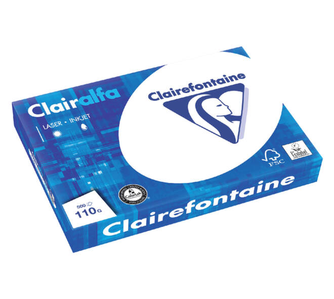 Kopieerpapier Clairefontaine Clairalfa A3 110gr wit 500 vel