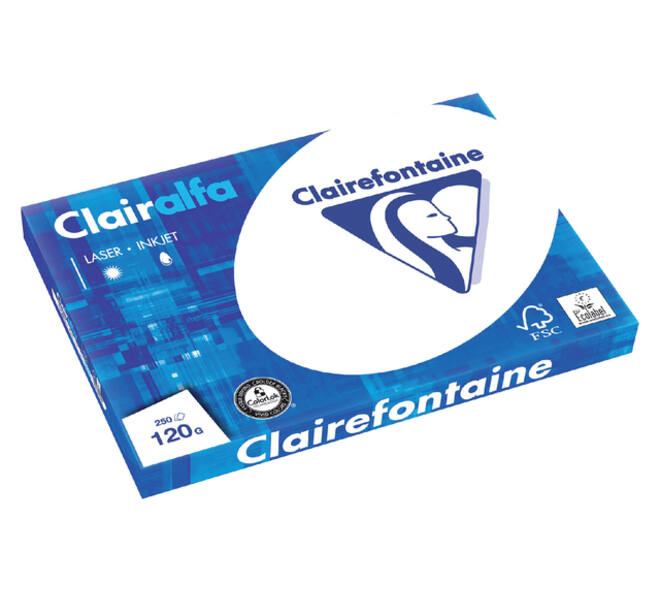 Kopieerpapier Clairefontaine Clairalfa A3 120gr wit 250 vel