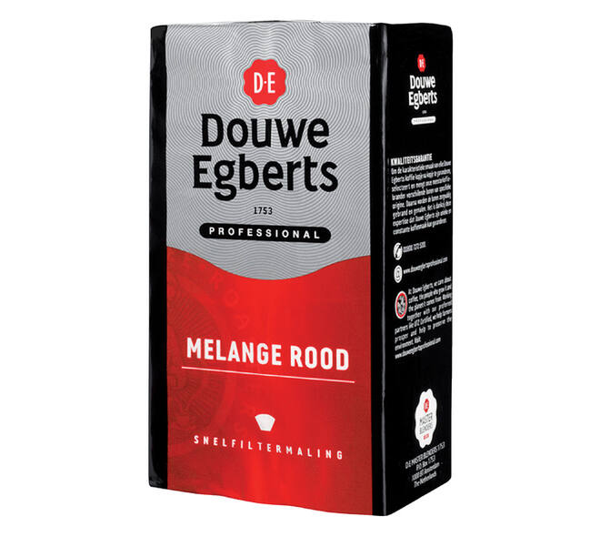 Koffie Douwe Egberts snelfiltermaling Melange Rood 500gr