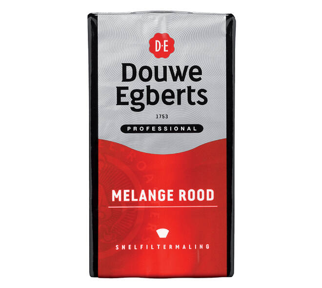 Koffie Douwe Egberts snelfiltermaling Melange Rood 500gr