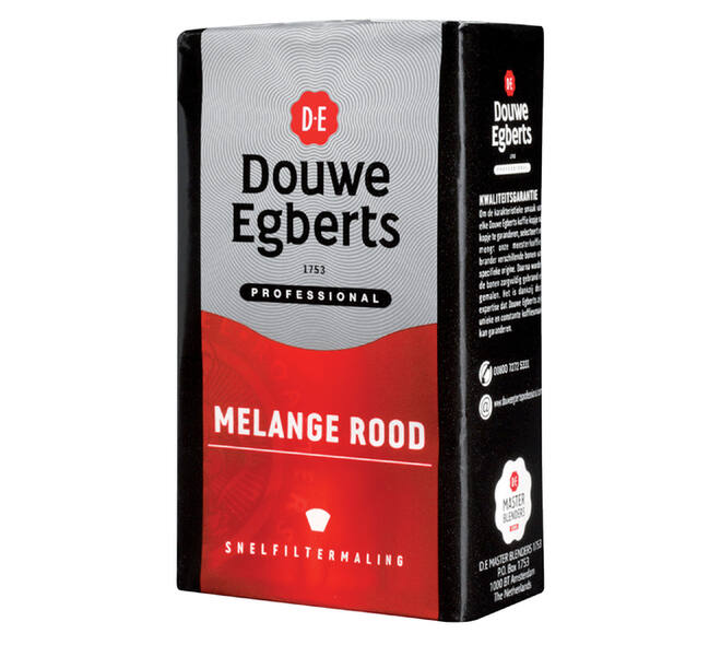 Koffie Douwe Egberts snelfiltermaling Melange Rood 250gr