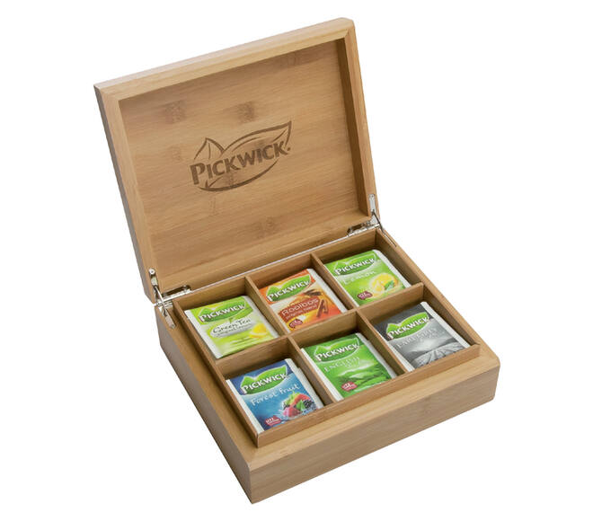 Pickwick Theekist Bamboe 6vaks Fairtrade