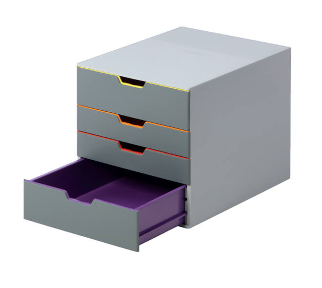 Ladenbox Durable Varicolor 4 laden grijs