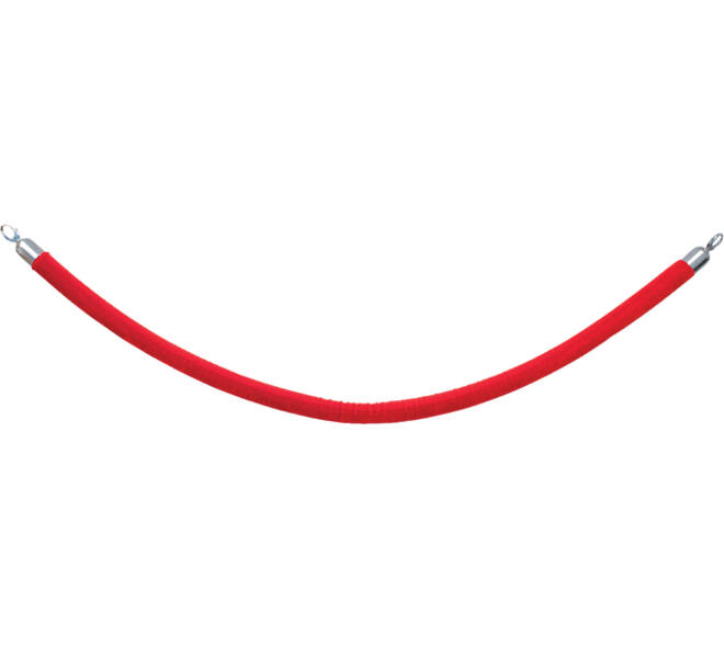 Afzetkoord Securit 150cm rood met chroome knop
