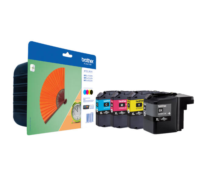 Inktcartridge Brother LC-129XLVALBP zwart + 3 kleuren