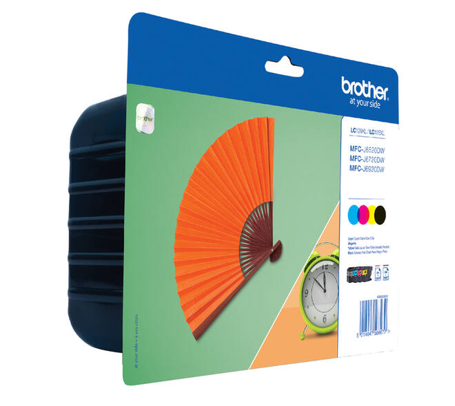 Inktcartridge Brother LC-129XLVALBP zwart + 3 kleuren