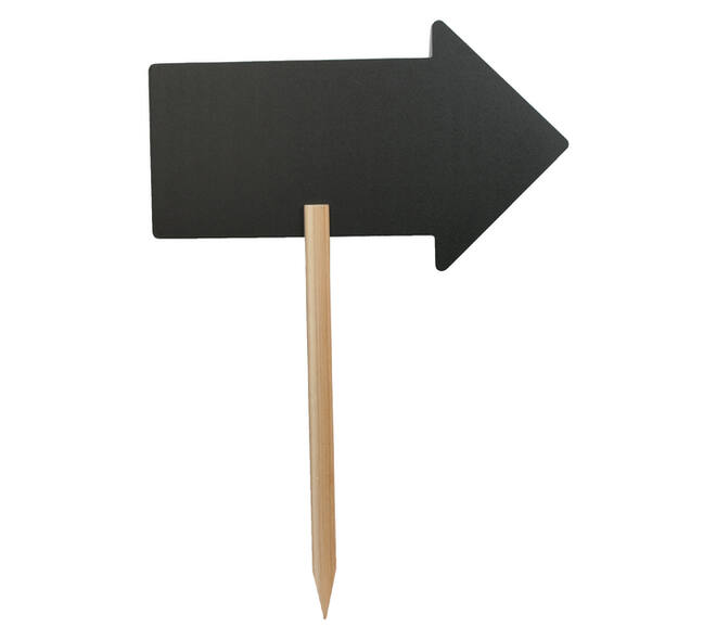 Krijtbord Securit pijl 440x270mm met houten pin
