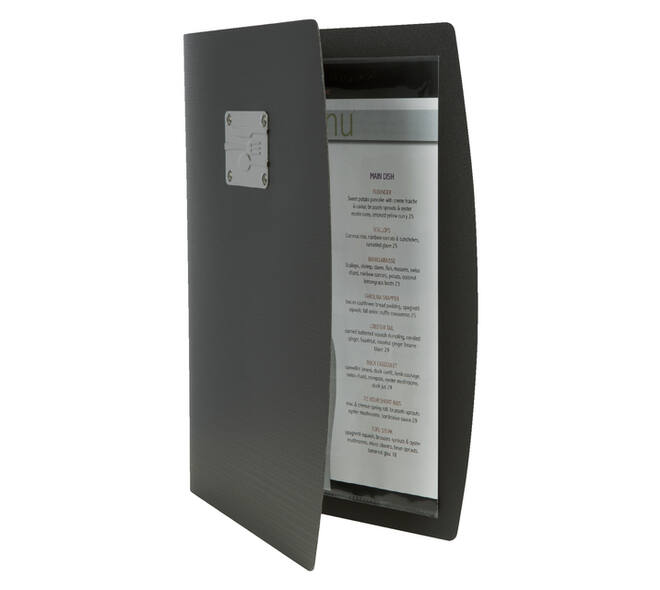 Menukaart Securit Rio A4 1 x 2 tassen zwart
