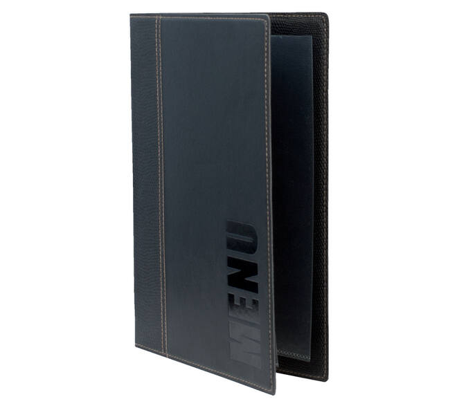 Menukaart Securit Trendy A5 1 x 2 tassen zwart