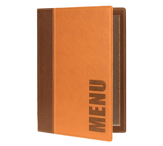 Menukaart Securit Trendy A5 1 x 2 tassen bruin