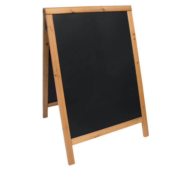 Stoepbord Securit 550x850x30mm teak hout