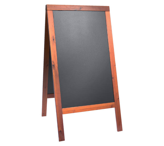 Stoepbord Securit 700x1250x40mm mahonie hout