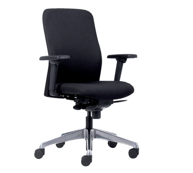 Bureaustoel Euroseats Milano synchroom zwart