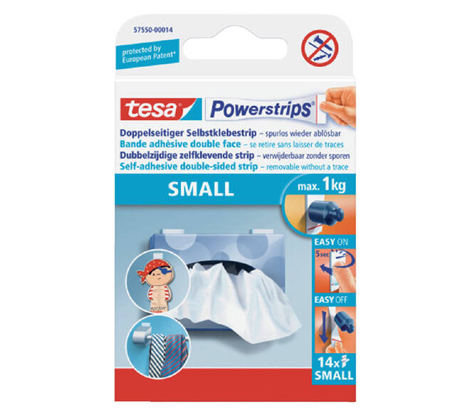 Kleefstrips tesa Powerstrips® SMALL dubbelzijdig 1kg 14 stuks
