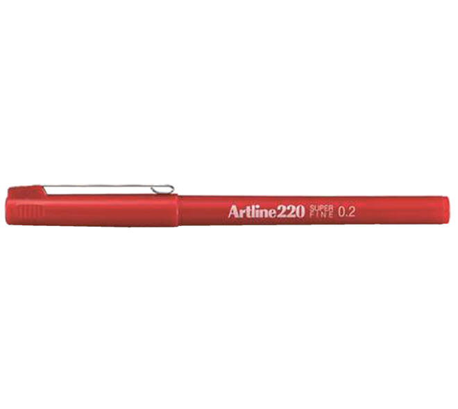 Fineliner Artline 220 rond super fijn rood