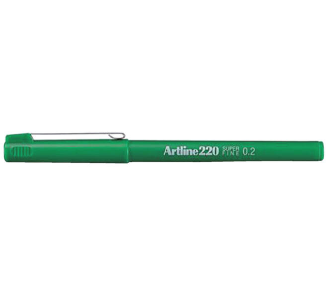 Fineliner Artline 220 rond super fijn groen