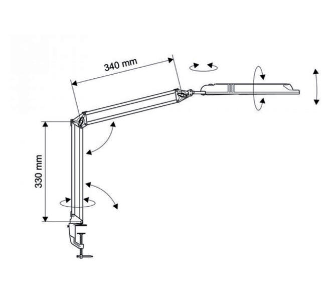 Bureaulamp MAUL Atlantic LED tafelklem zwart