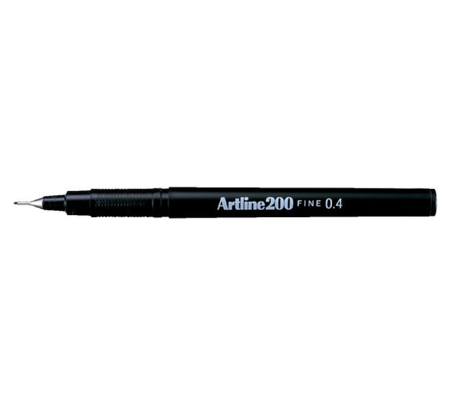 Fineliner Artline 200 rond fijn zwart