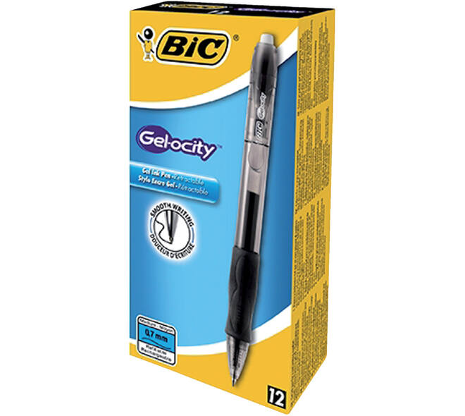 Gelschrijver Bic Gel-ocity medium zwart