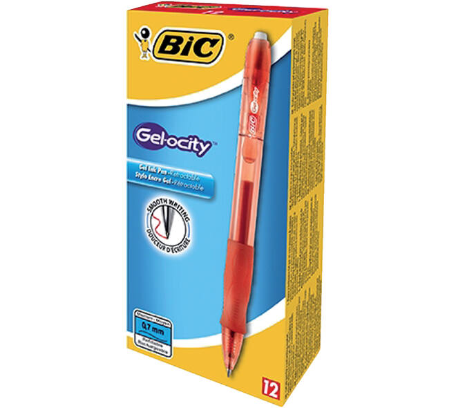 Gelschrijver Bic Gel-ocity medium rood