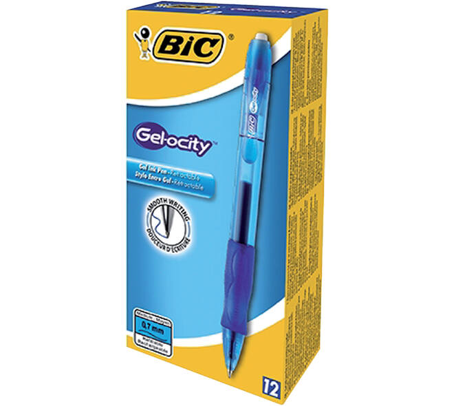Gelschrijver Bic Gel-ocity medium blauw