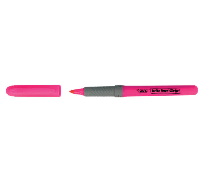 Markeerstift Bic grip assorti etui à 5 stuks