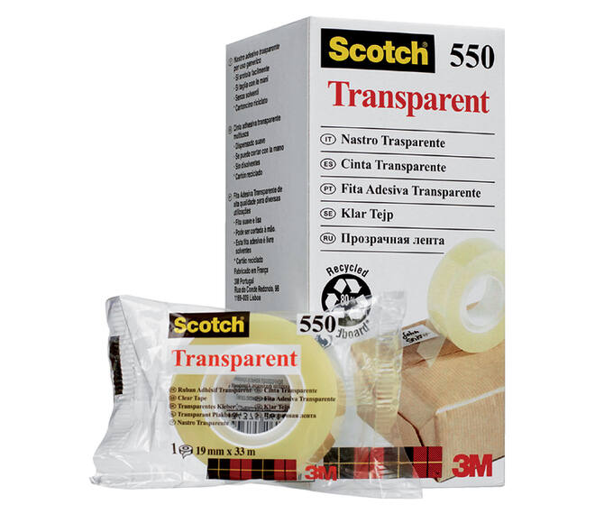 Plakband Scotch 550 19mmx33m transparant