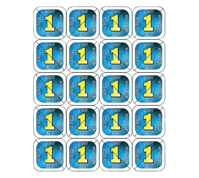 Consumptie breekmunten Combicraft 200 stuks blauw