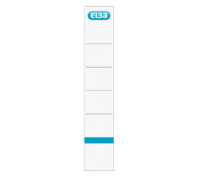 Rugetiket Elba smal 34x190mm zelfklevend wit/blauw 10 stuks