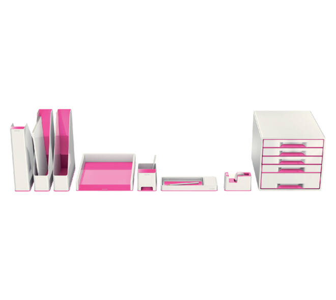 Brievenbak Leitz WOW wit/roze