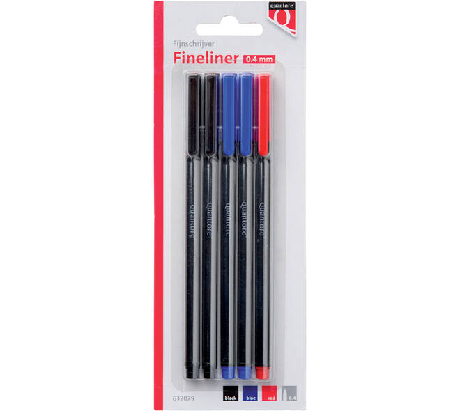 Fineliner Quantore 188 rond 0.4mm assorti
