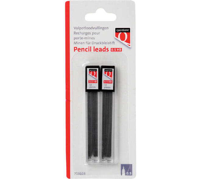 Potloodstift Quantore 0.5mm HB 24 stuks