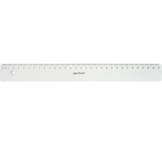 Liniaal Quantore 30cm kunststof transparant