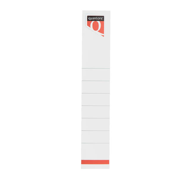 Rugetiket Quantore smal 34x190mm zelfklevend wit 10 stuks