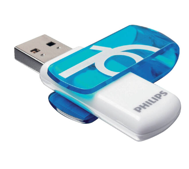 USB stick 2.0 Philips Vivid USB-A 16GB blauw
