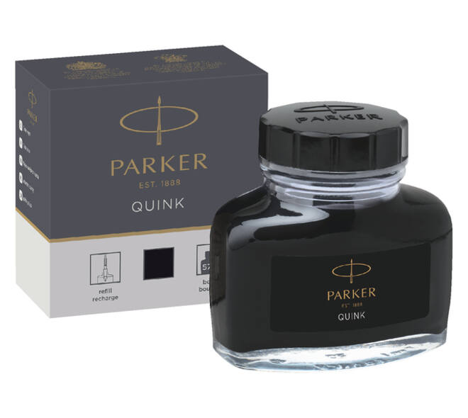 Vulpeninkt Parker Quink permanent 57ml zwart