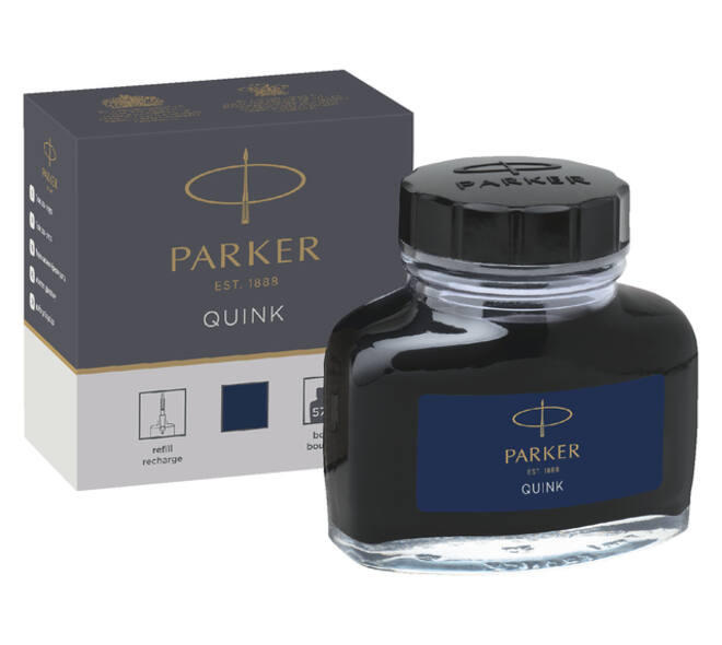 Vulpeninkt Parker Quink permanent 57ml blauw/zwart