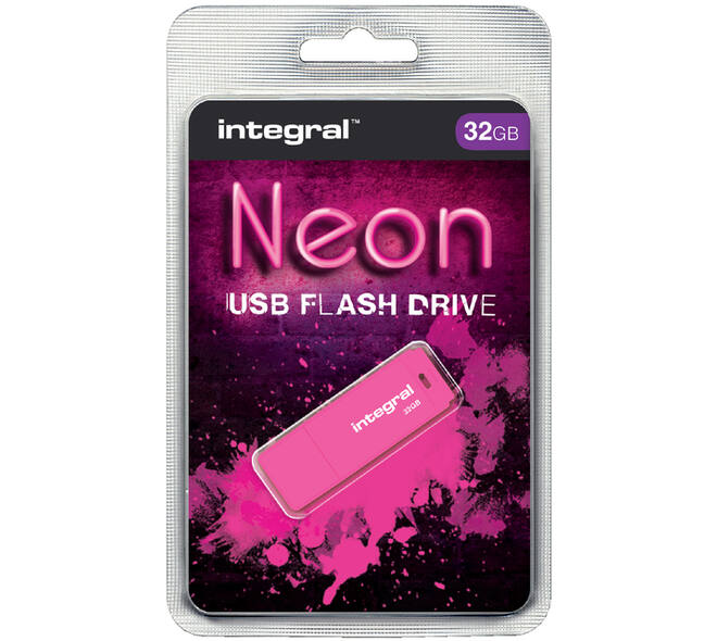 USB stick 2.0 Integral Neon USB-A 32GB roze