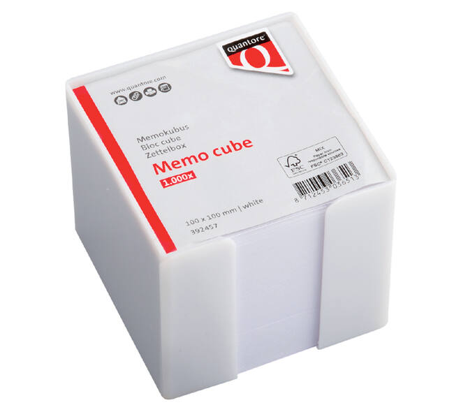 Memokubus Quantore 10x10x9cm wit met 900vel