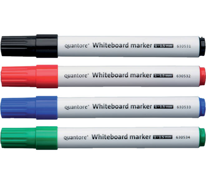 Whiteboardmarker Quantore rond 1-1.5mm zwart