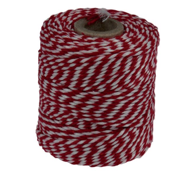 Touw Muller katoen 50 gram 45 meter rood/wit