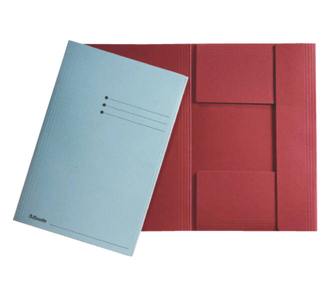 Dossiermap Esselte folio 3 kleppen manilla 275gr rood