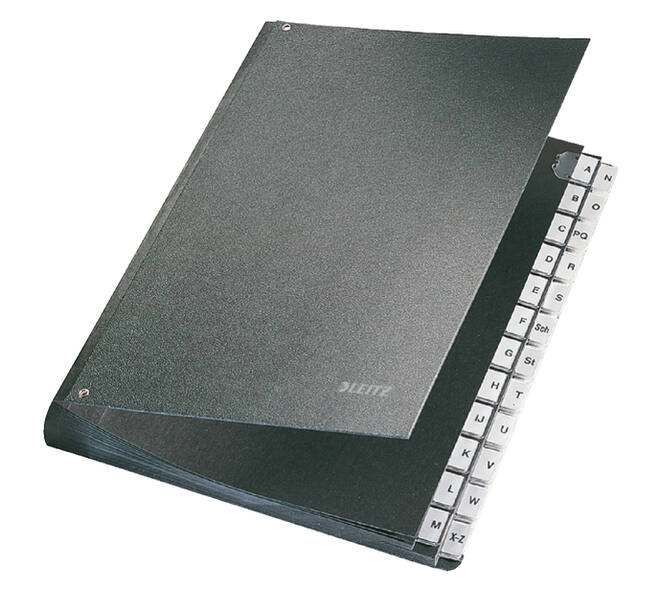 Bureaumap Leitz A4 A-Z hardboard gewolkt