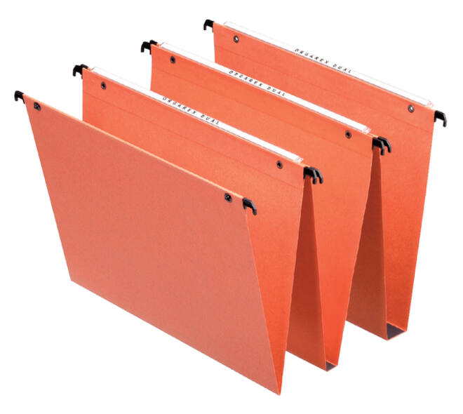 Hangmap Esselte Orgarex dual verticaal 345x245x15mm oranje