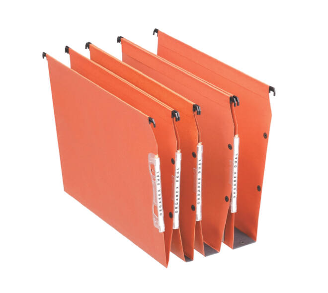 Hangmap Esselte Orgarex dual lateraal 345x275x15mm oranje