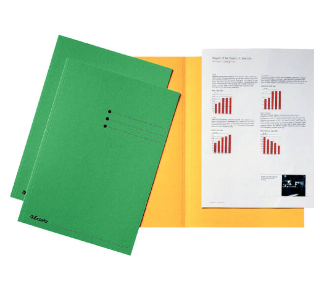Vouwmap Esselte A4 manilla 180gr groen