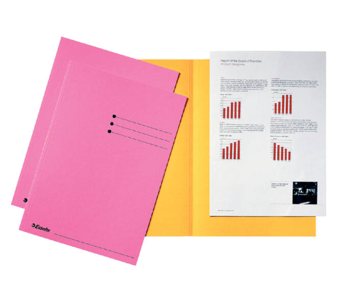 Vouwmap Esselte A4 manilla 180gr roze