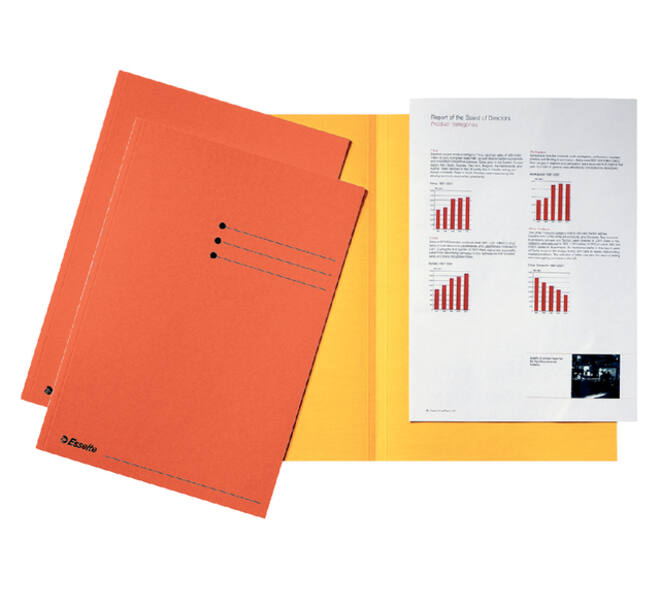 Vouwmap Esselte A4 manilla 180gr oranje
