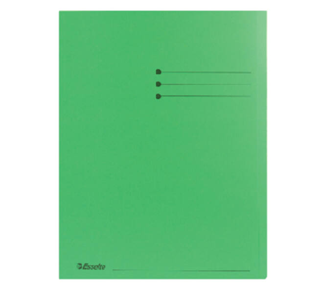 Vouwmap Esselte A4 met overslag manilla 180gr groen