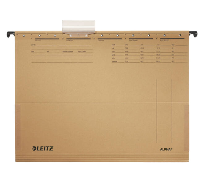 Hangmap Leitz Alpha A4 met balg 348x260mm natuurbruin